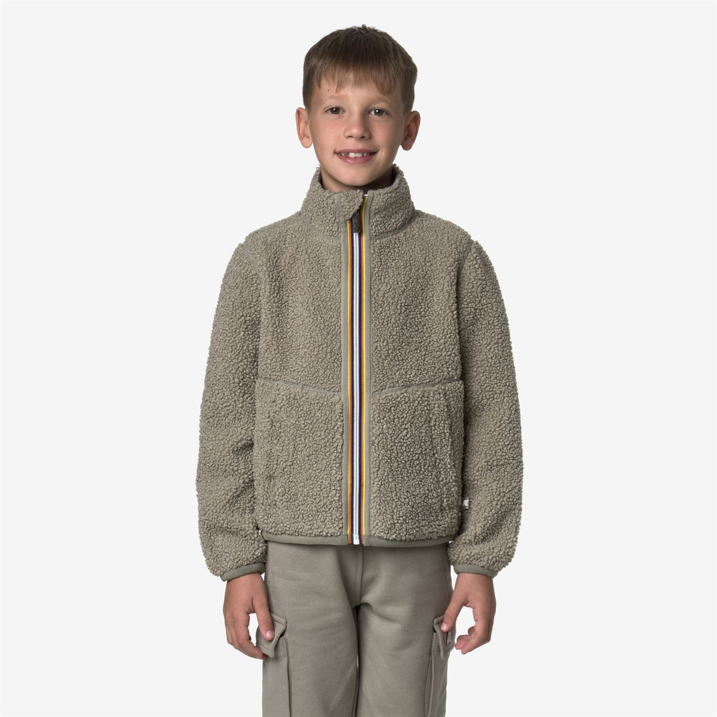 Fleece_BOY_P. PASCAL SHERPA POLAR DOUBLE_Jacket_Green Oak - Blue Deep Cobalt - Commercial 4