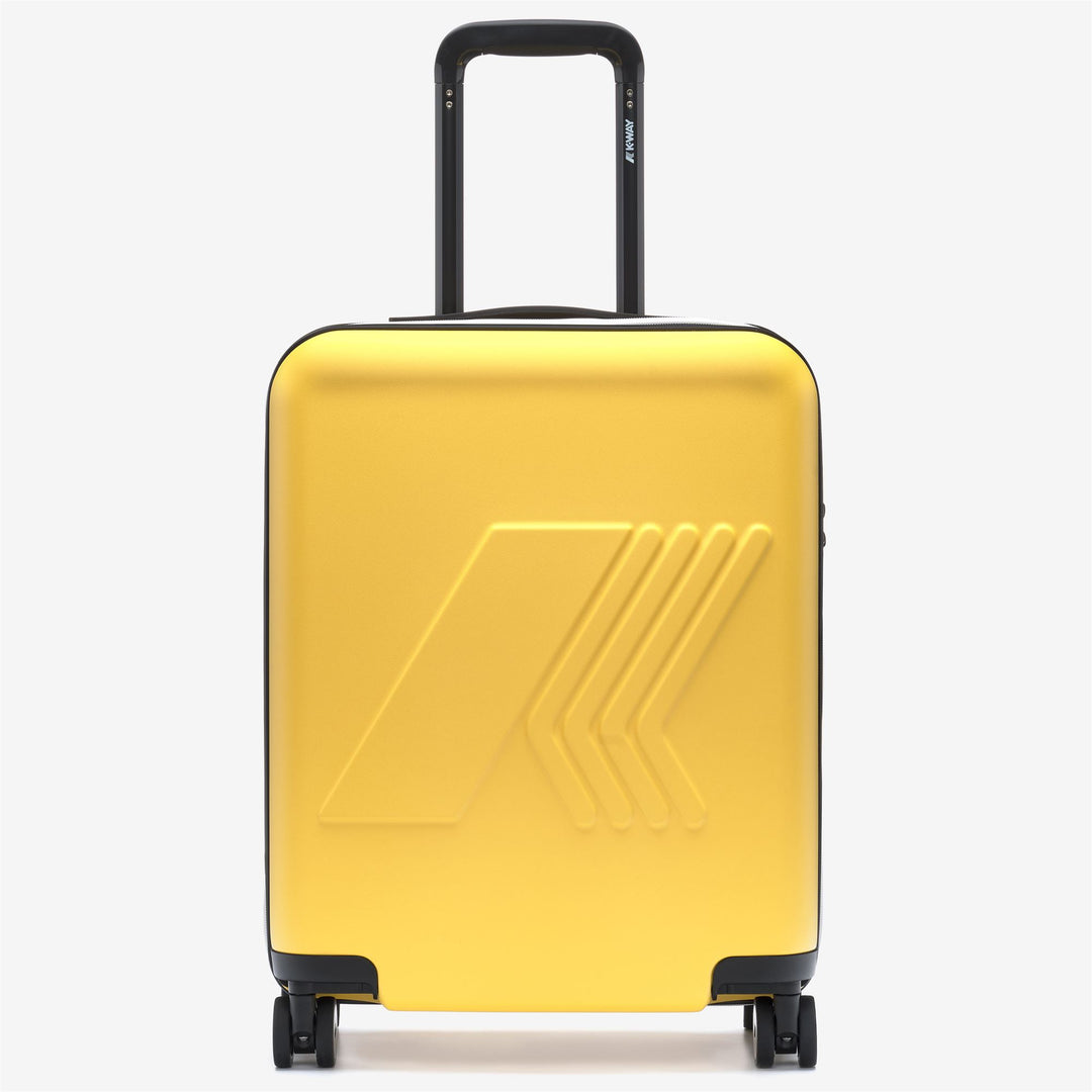 Yellow unisex hardshell cabin trolley suitcase with 360° wheels 01