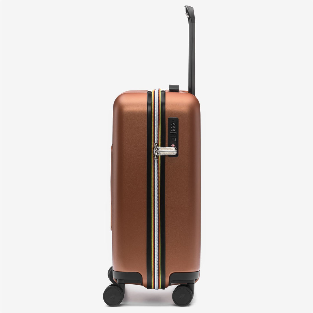 Orange unisex hardshell cabin trolley suitcase with 360° wheels main