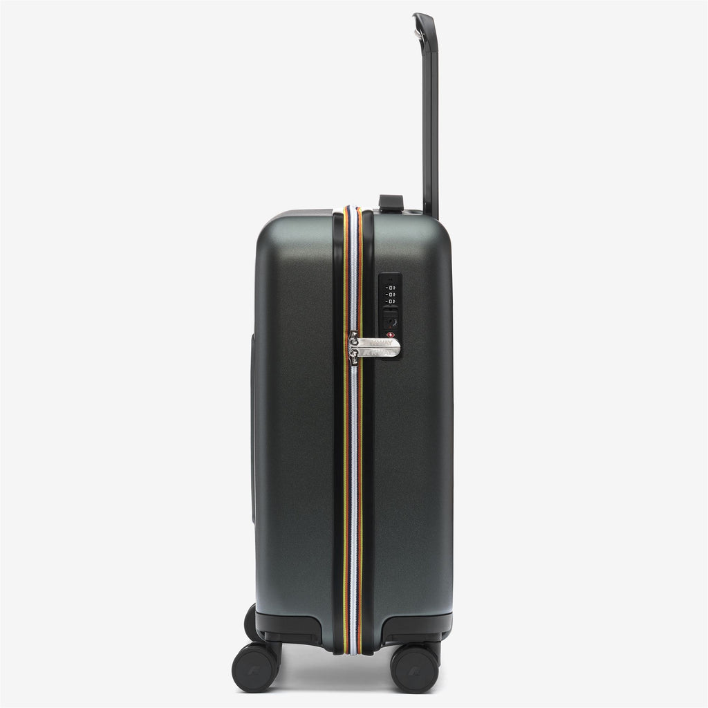 Luggage Bags_UNISEX_EUDOXIE LOGO_Trolley_GREEN BLACKISH - Commercial 2