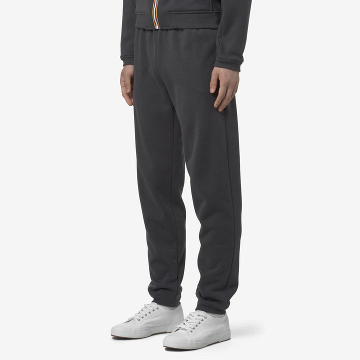 Grey Unisex Sport Trousers with Cotton-Blend Fleece 4