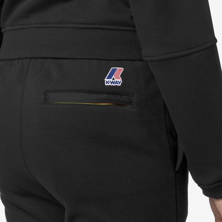Black Unisex Brushed Cotton Fleece Sports Trousers 2