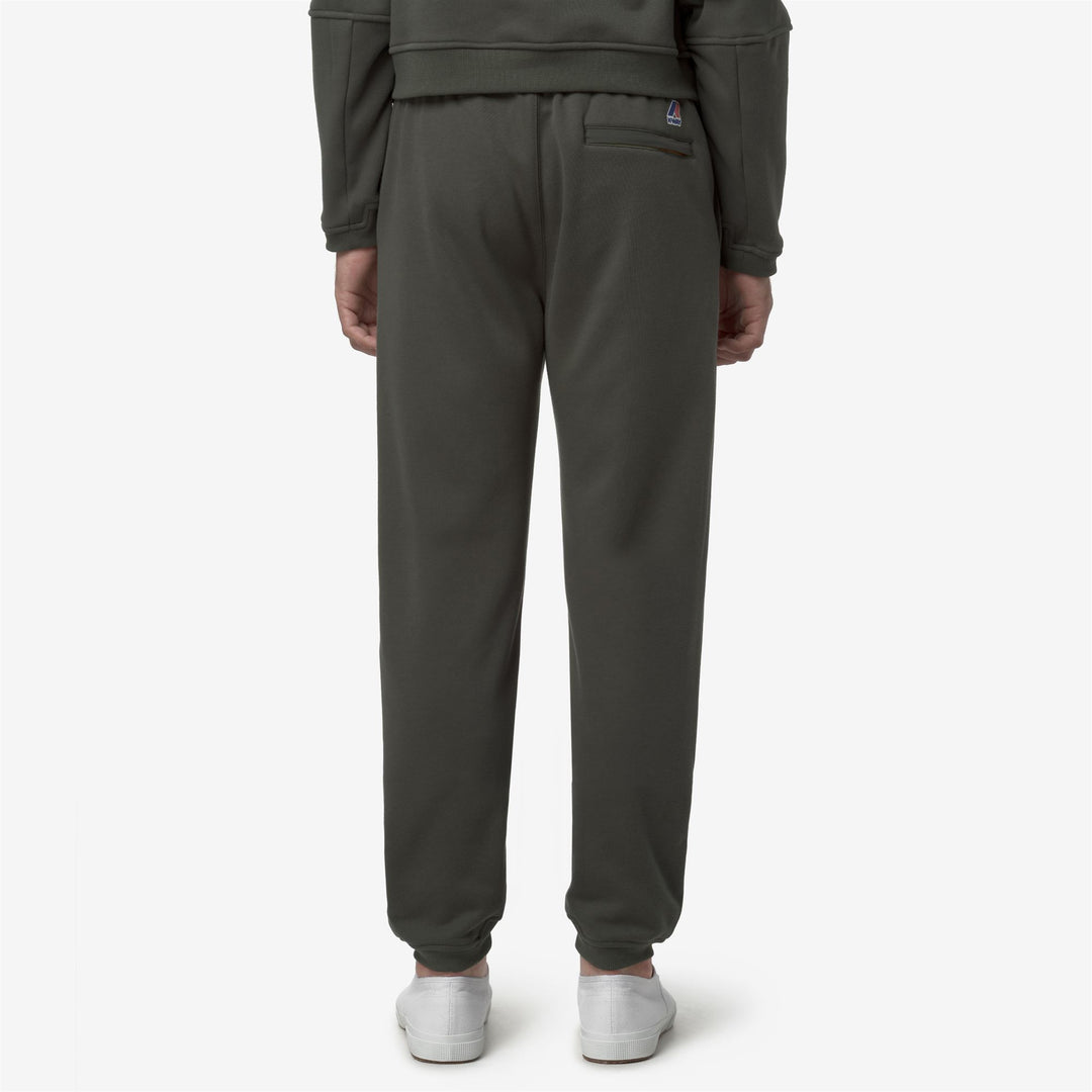 Green unisex brushed fleece sport trousers for outdoor activities main