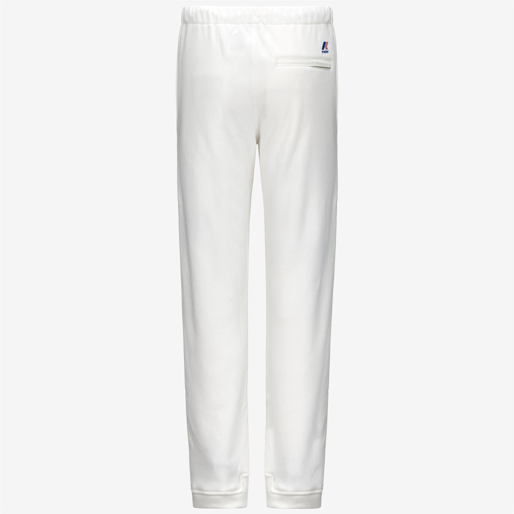 Pantalones deportivos unisex de algodón cepillado blancos para actividades al aire libre 02
