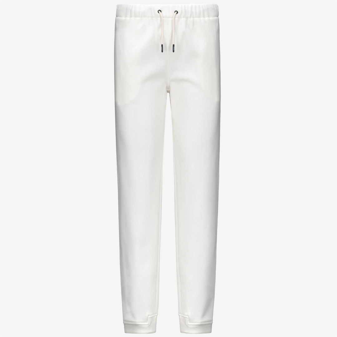 Pantalones deportivos unisex de algodón cepillado blancos para actividades al aire libre 01