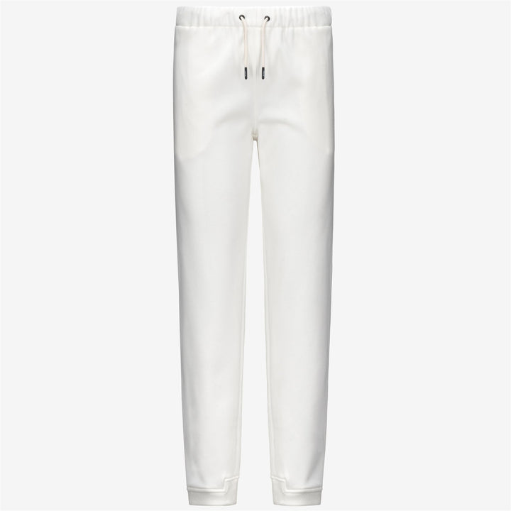 White Unisex Brushed Cotton Sport Trousers for Outdoor Activities 1