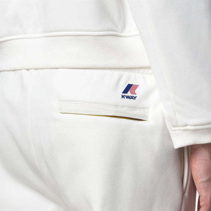 White Unisex Brushed Cotton Sport Trousers for Outdoor Activities 3