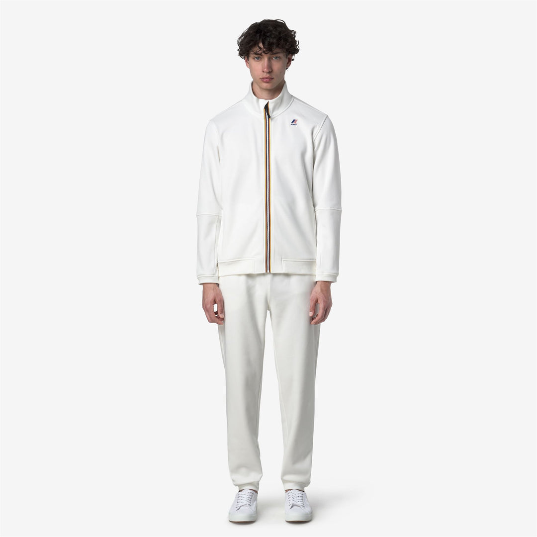 White Unisex Brushed Cotton Sport Trousers for Outdoor Activities main