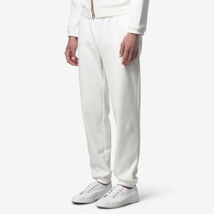 White Unisex Brushed Cotton Sport Trousers for Outdoor Activities 5