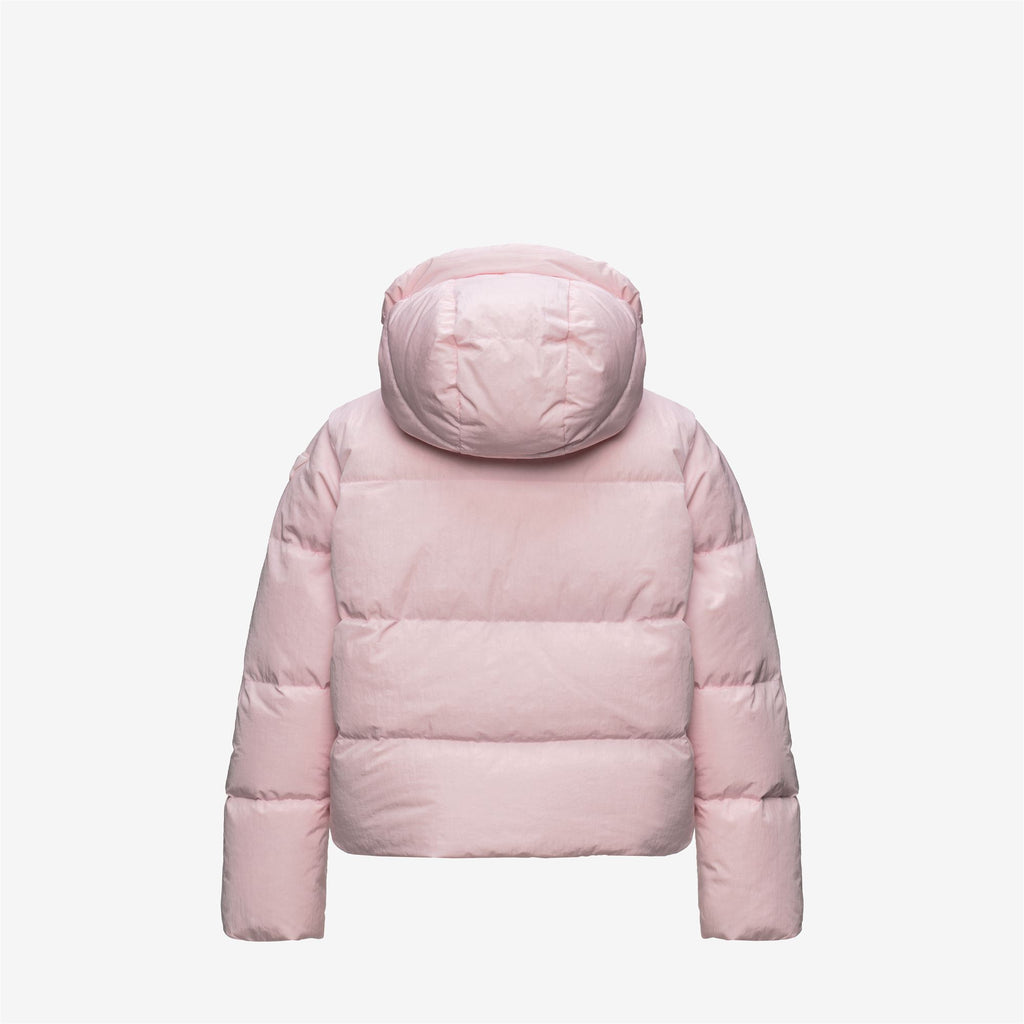 Jackets_GIRL_P. DONNA SHINY NYLON FUR_Short_Pink Sallow - Commercial 2