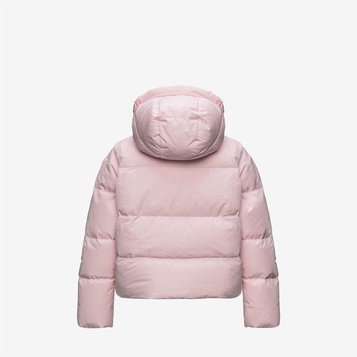 Jackets_GIRL_P. DONNA SHINY NYLON FUR_Short_Pink Sallow - Commercial 2
