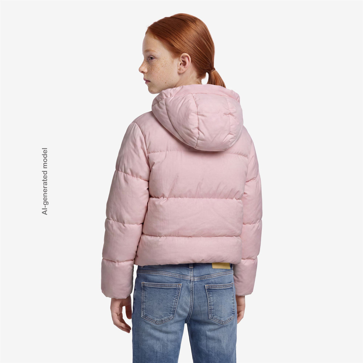Jackets_GIRL_P. DONNA SHINY NYLON FUR_Short_Pink Sallow - Commercial 6