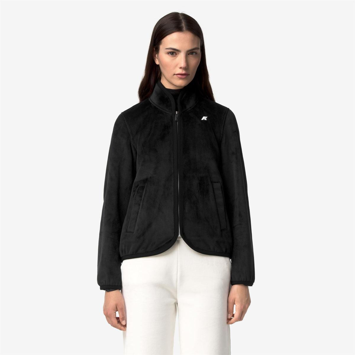 Fleece_Woman_TUDA VELOUR POLAR_Jacket_Black P-Black P - Commercial 4