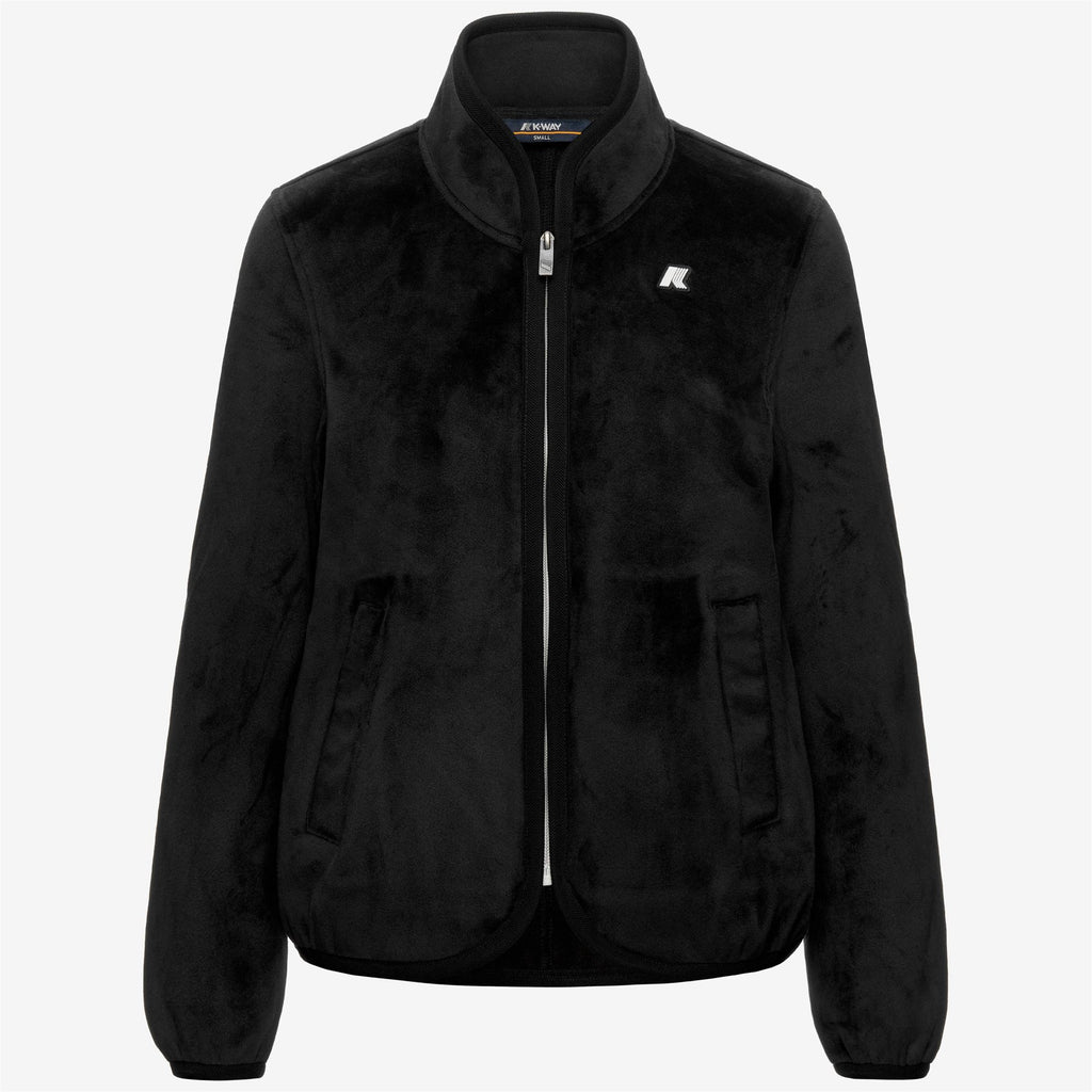 Fleece_Woman_TUDA VELOUR POLAR_Jacket_Black P-Black P - Commercial 1