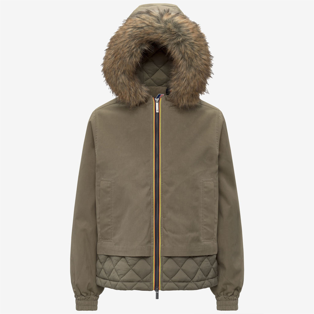 Jackets_Woman_TOSCA WAX COTTON NYLON_Short_Green Army - Commercial 7