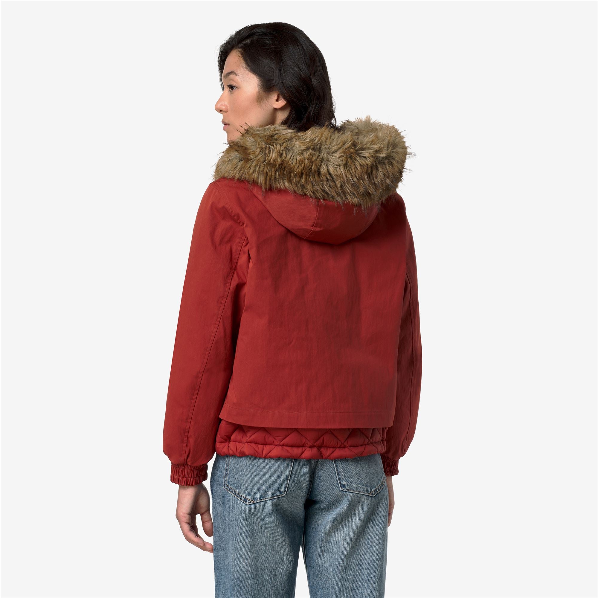 Jackets_Woman_TOSCA WAX COTTON NYLON_Short_Red Dk Chili - Commercial 6