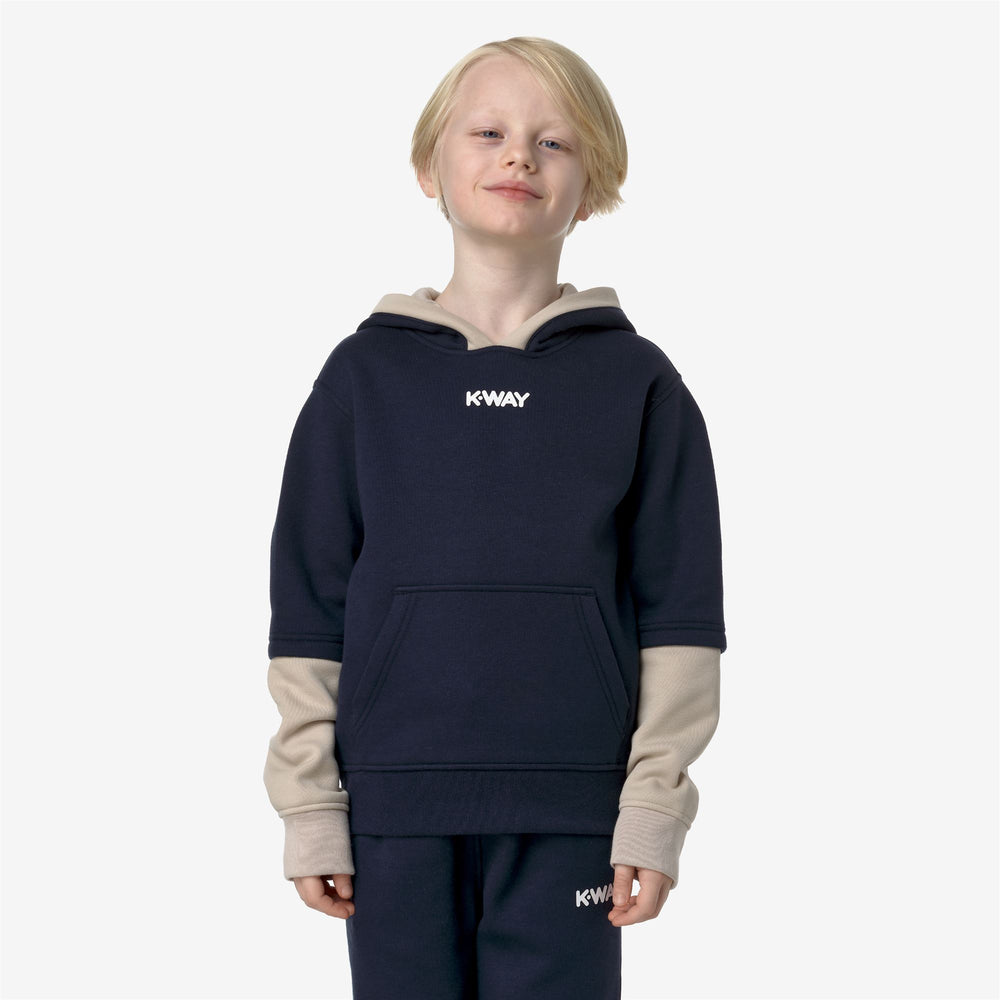 Maglione in Pile Beige e Blu per Bambini da Città 02
