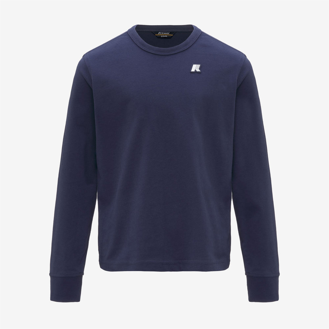 Deep blue Boys' Cotton Slim Fit T-Shirt with Sporty Details main