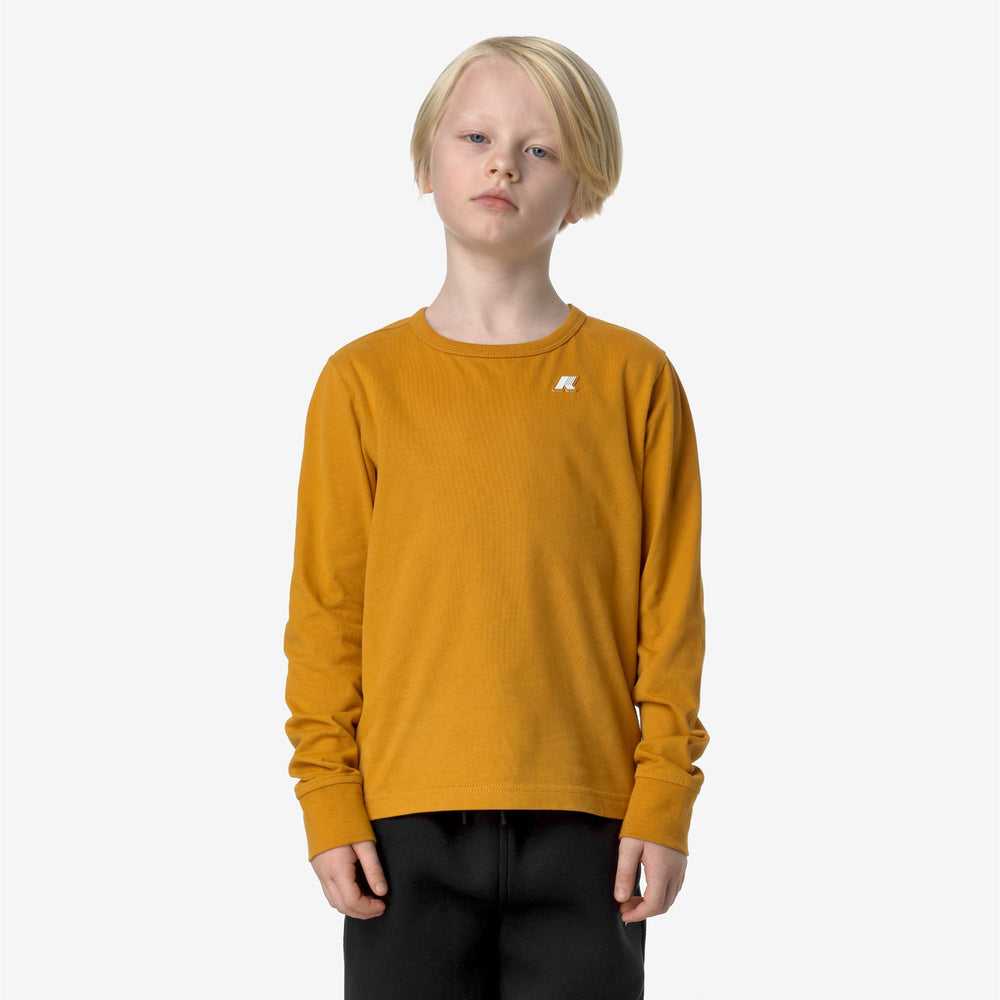 Yellow Boy's Lightweight Cotton T-Shirt with Sporty Details 02