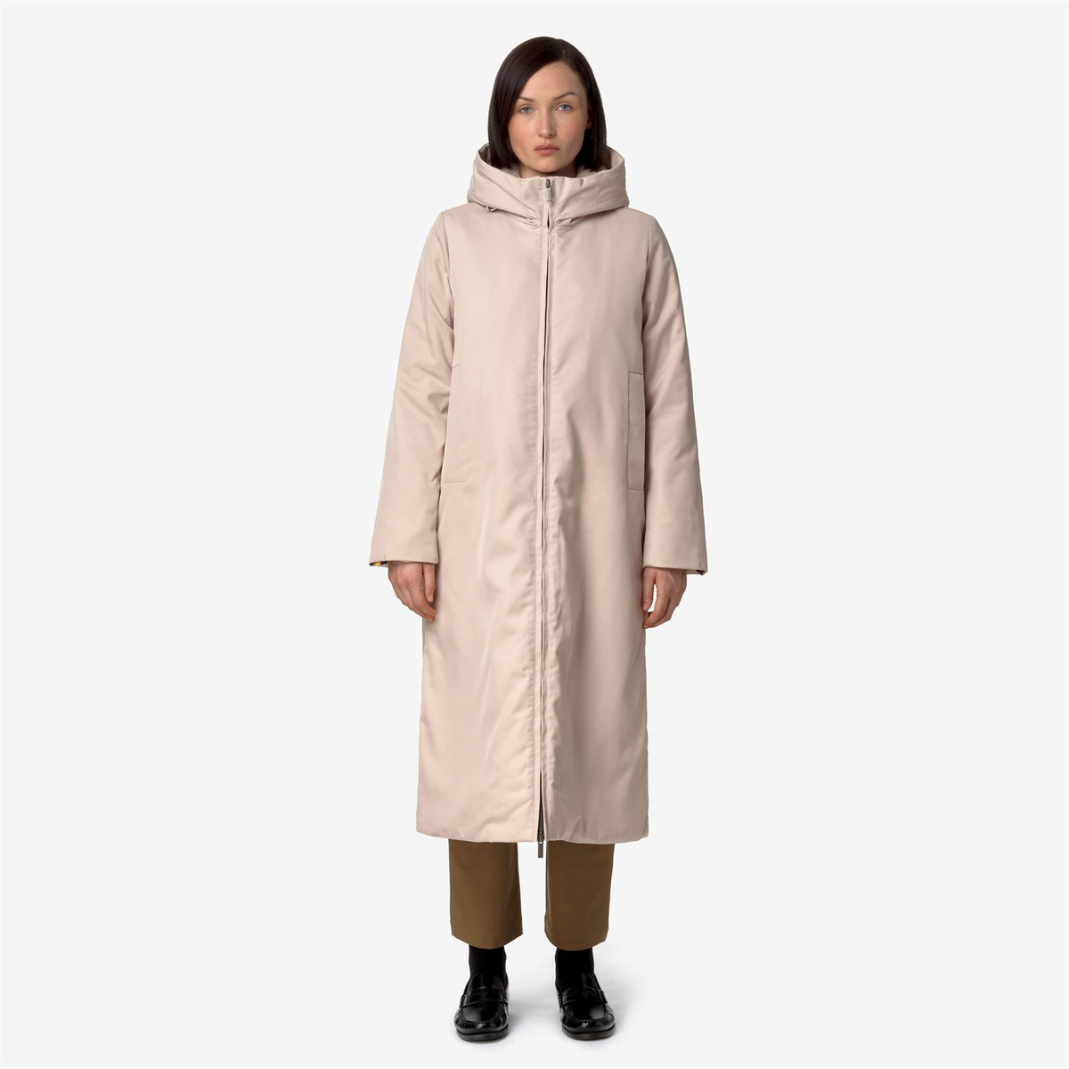 Jackets_WOMAN_OLLER TWILL FUR_Long_PINK TINT - NATURAL - Commercial 4