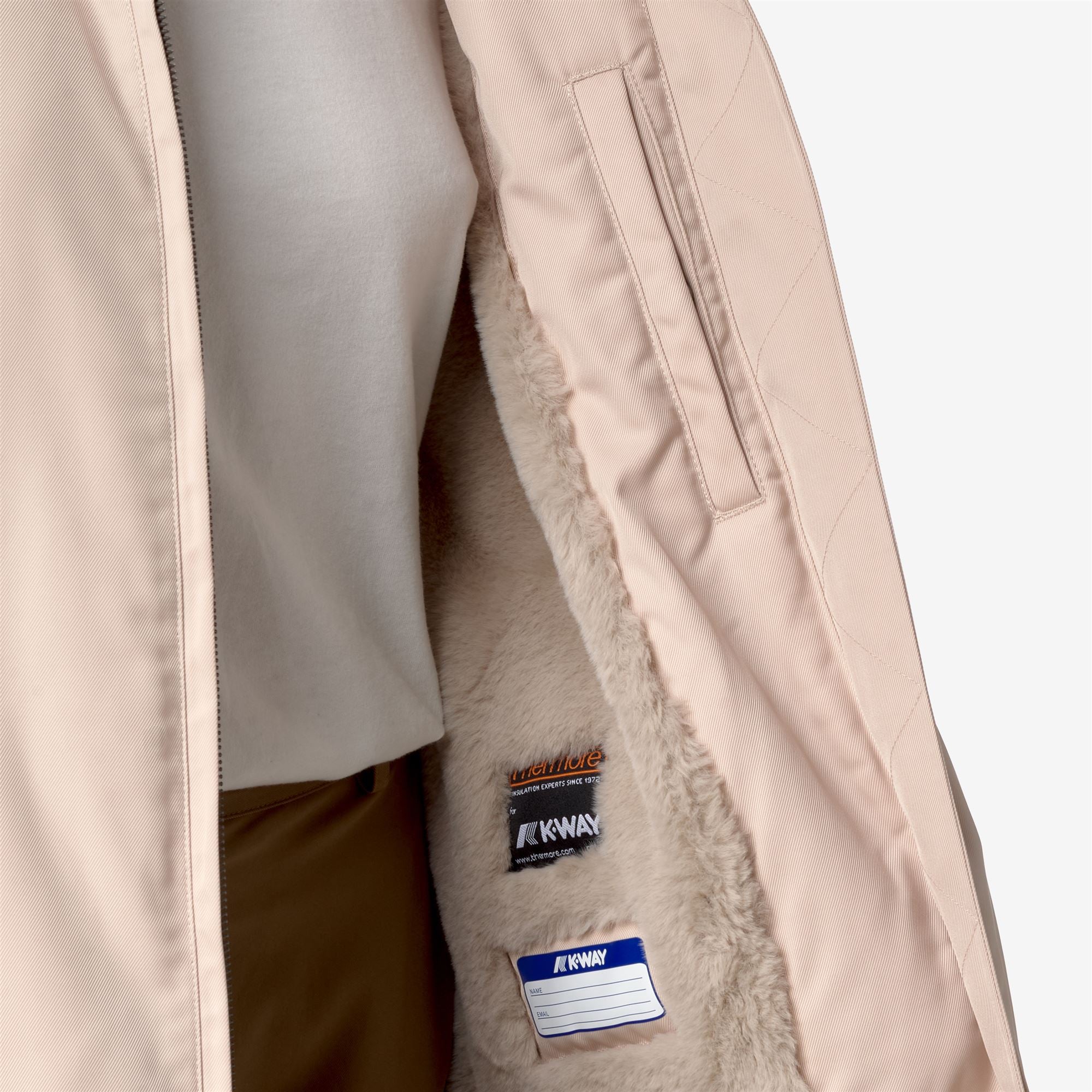 Jackets_WOMAN_OLLER TWILL FUR_Long_PINK TINT - NATURAL - Commercial 7