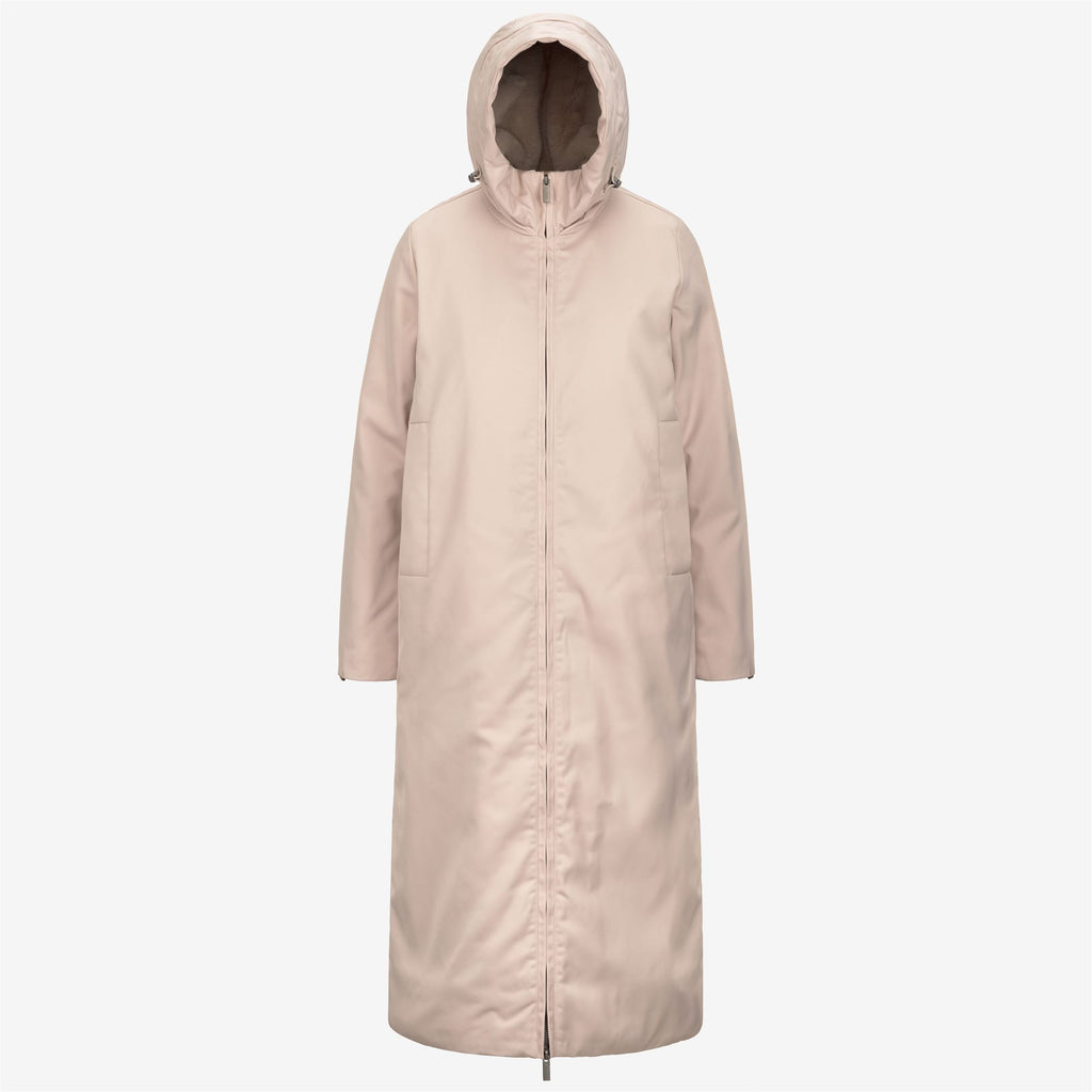 Jackets_WOMAN_OLLER TWILL FUR_Long_PINK TINT - NATURAL - Commercial 1