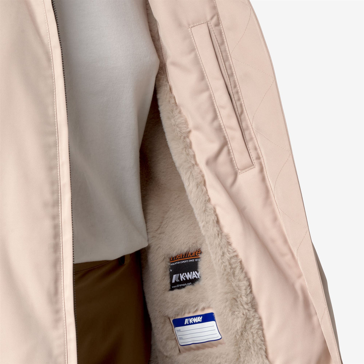 Jackets_WOMAN_OLLER TWILL FUR_Long_PINK TINT - NATURAL - Commercial 7