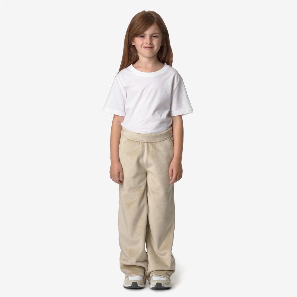 Pants_GIRL_P. JENNY VELOUR POLAR_Sport Trousers_Beige Grey-Beige Grey - Beige Grey - Commercial 4