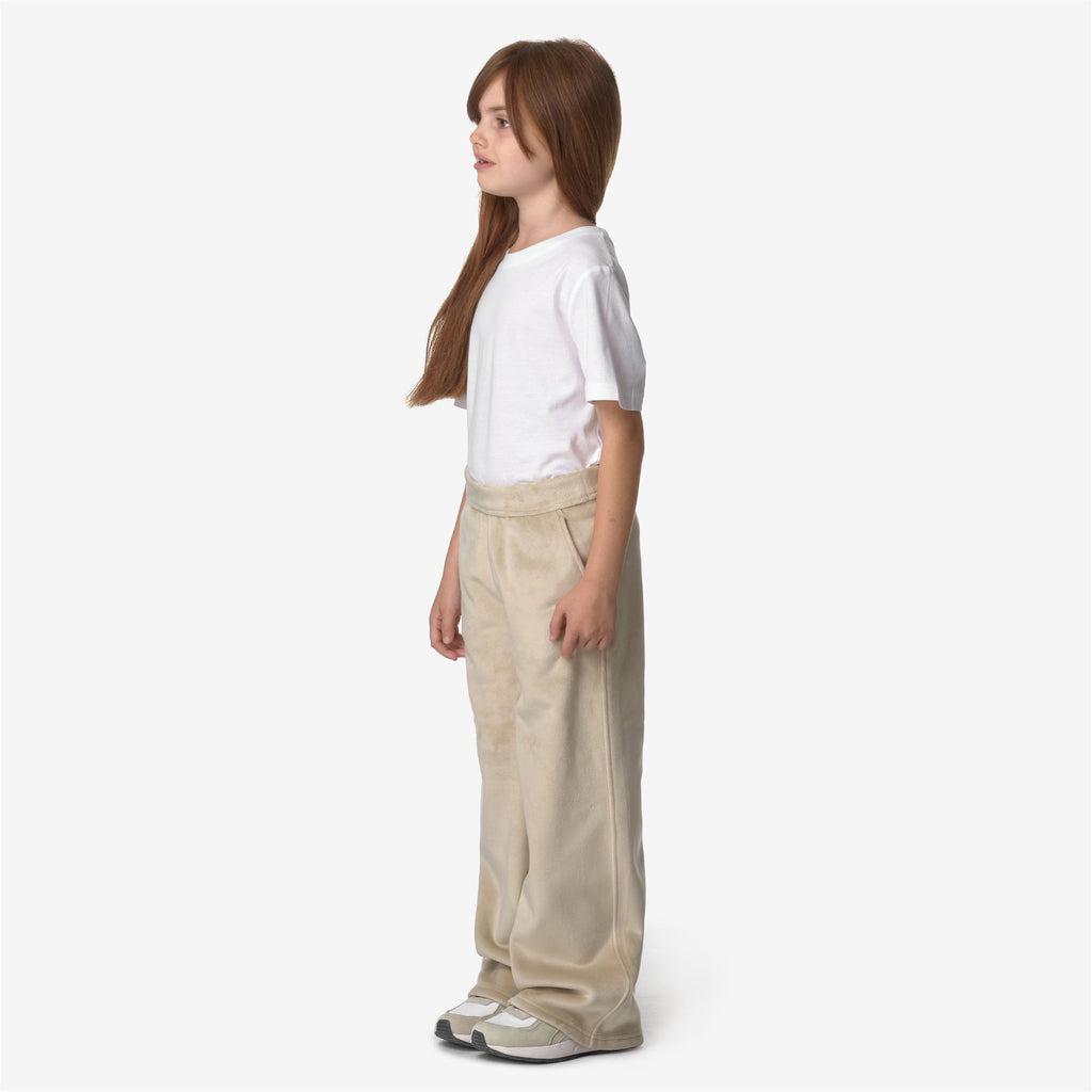 Pants_GIRL_P. JENNY VELOUR POLAR_Sport Trousers_Beige Grey-Beige Grey - Beige Grey - Commercial 5