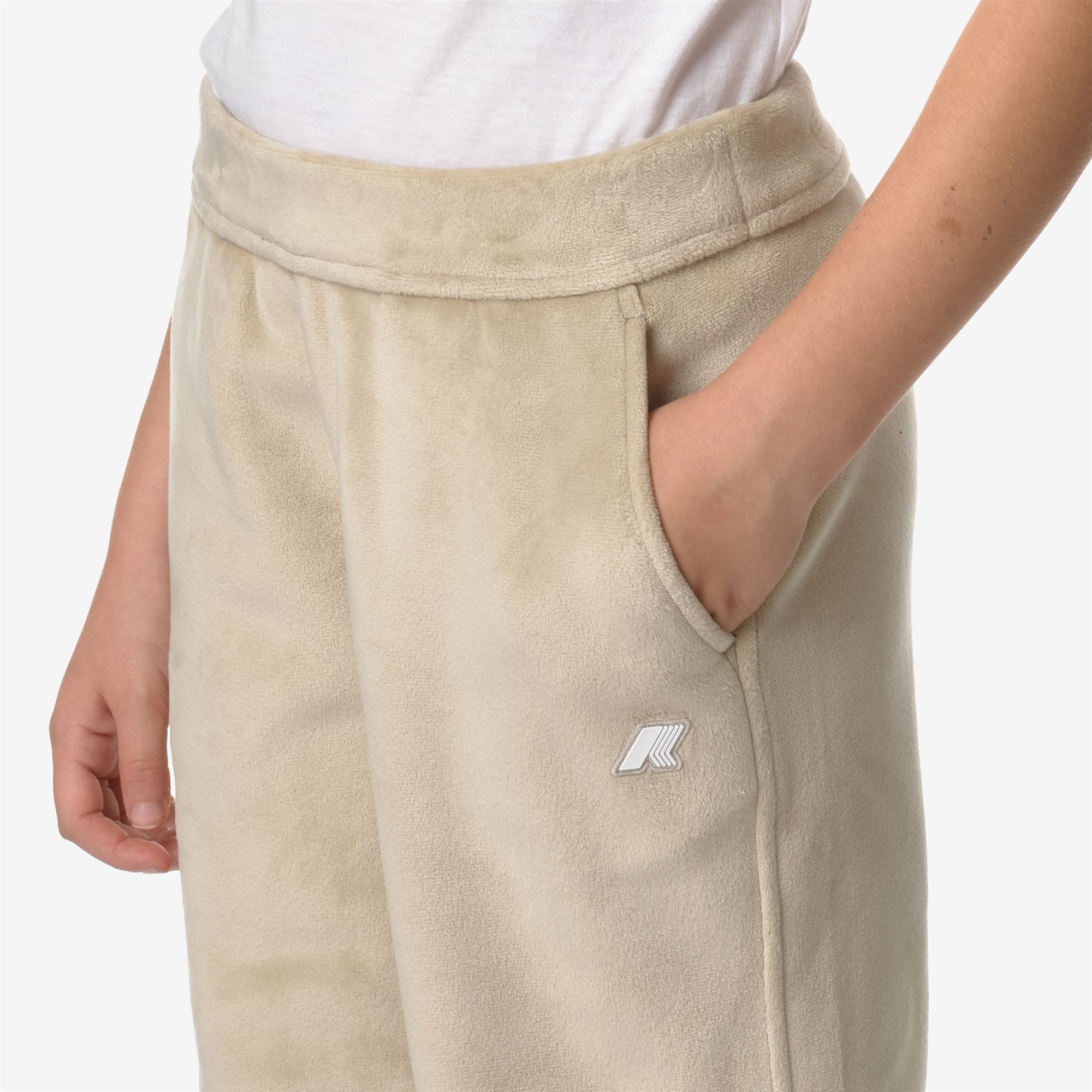 Pants_GIRL_P. JENNY VELOUR POLAR_Sport Trousers_Beige Grey-Beige Grey - Beige Grey - Commercial 7