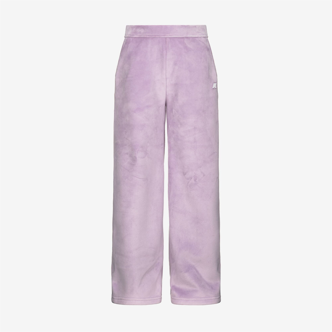 Lilac Violet Girls Warm Sport Trousers in Velour main