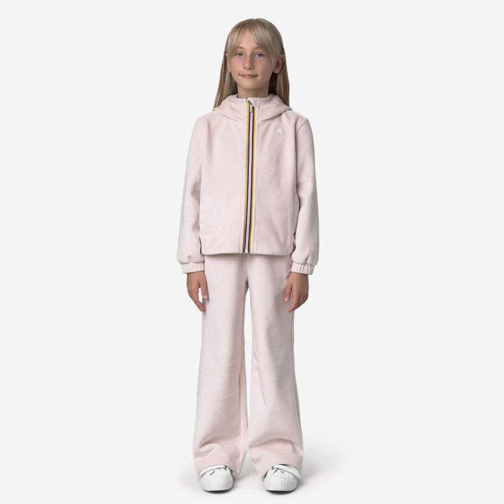 Pants_GIRL_P. JENNY VELOUR POLAR_Sport Trousers_Rose Hushed - White Gardenia - Commercial 4
