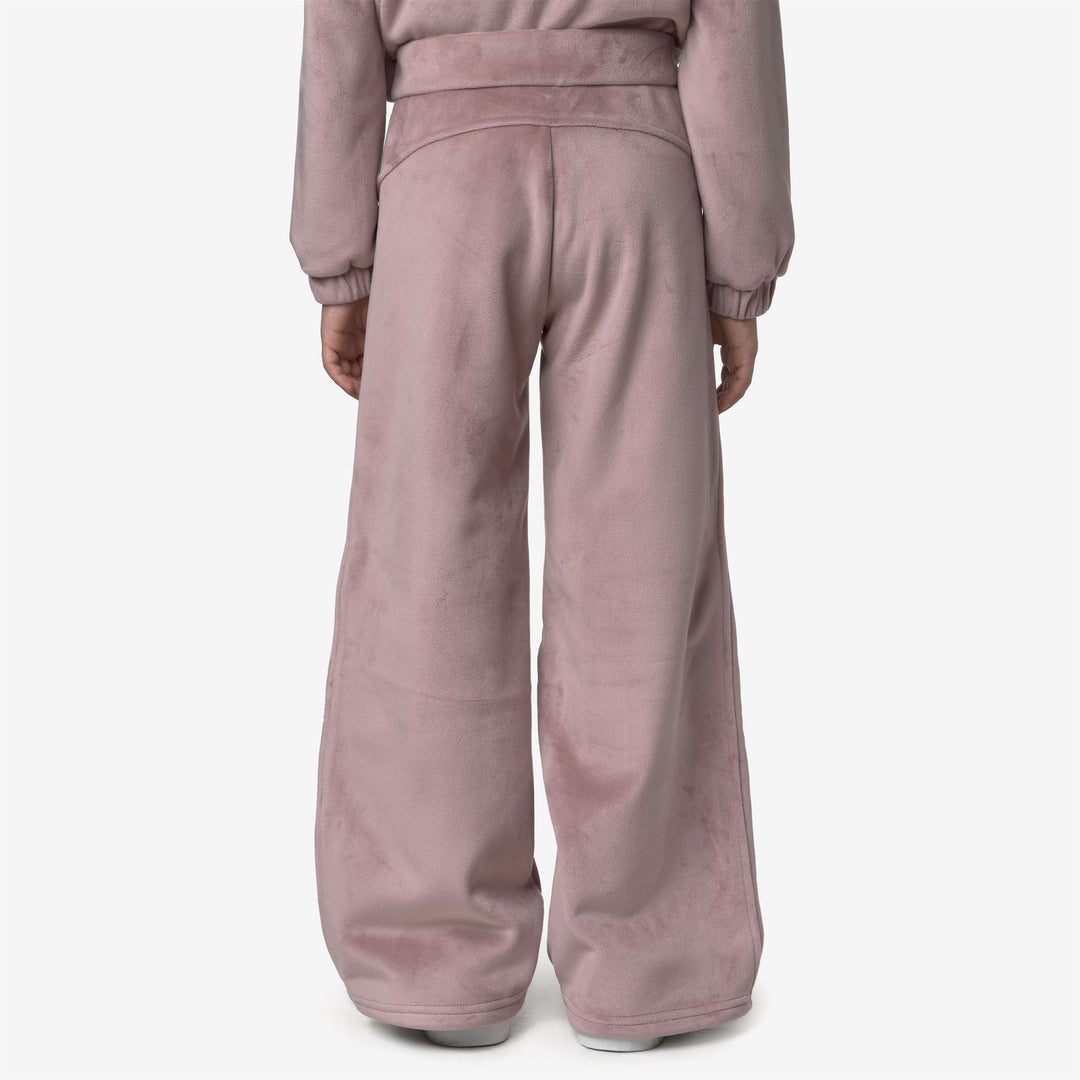 Pantaloni sportivi in velluto rosa marrone per bambina per autunno inverno main