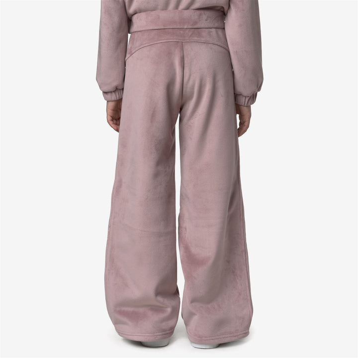 Pantaloni sportivi in velluto rosa marrone per bambina per autunno inverno 5