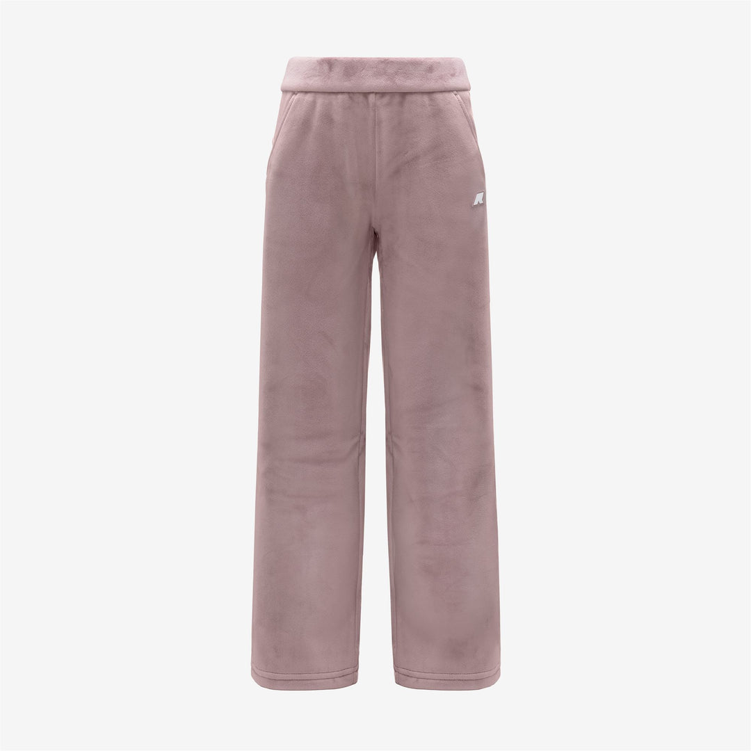 Brown pink Girl's Velour Sport Trousers for Fall Winter 01
