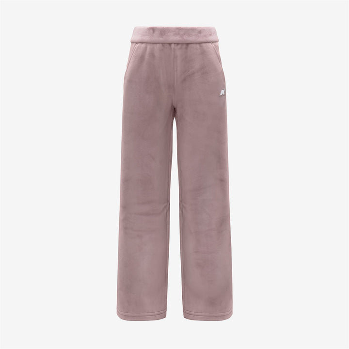 Pantaloni sportivi in velluto rosa marrone per bambina per autunno inverno 1