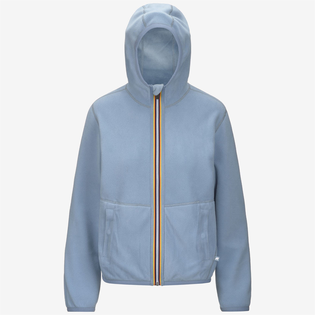 Blue Women's Reversible Fleece Jacket with Adjustable Hood main