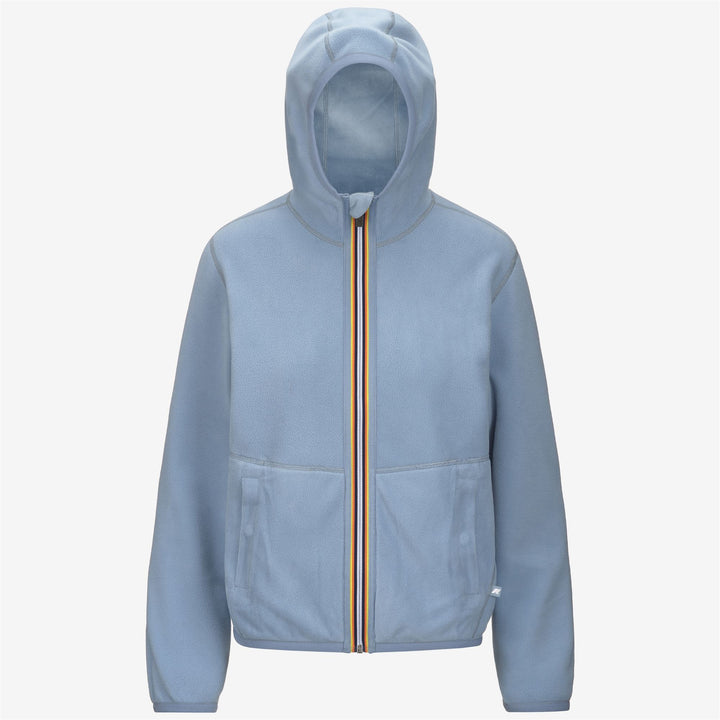 Blue Women's Reversible Fleece Jacket with Adjustable Hood 2