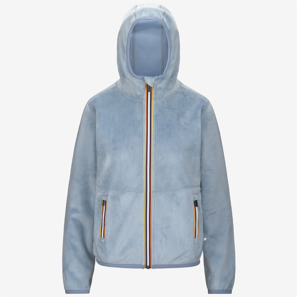 Fleece_WOMAN_LILY VELOUR POLAR DOUBLE_Jacket_Blue A-Blue A - Commercial 1