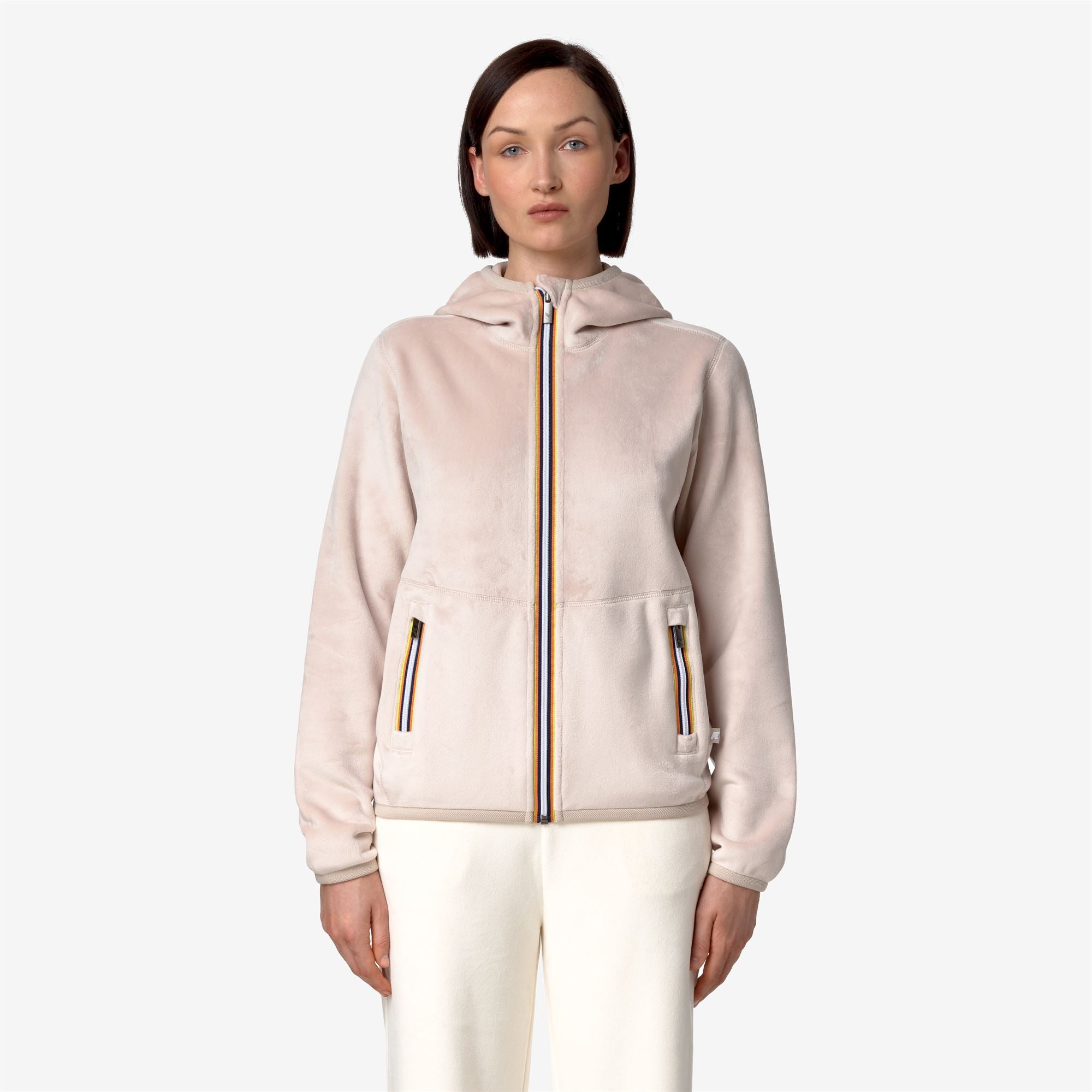 Fleece_WOMAN_LILY VELOUR POLAR DOUBLE_Jacket_Pink Tint-Pink Tint - Pink Tint - Commercial 4