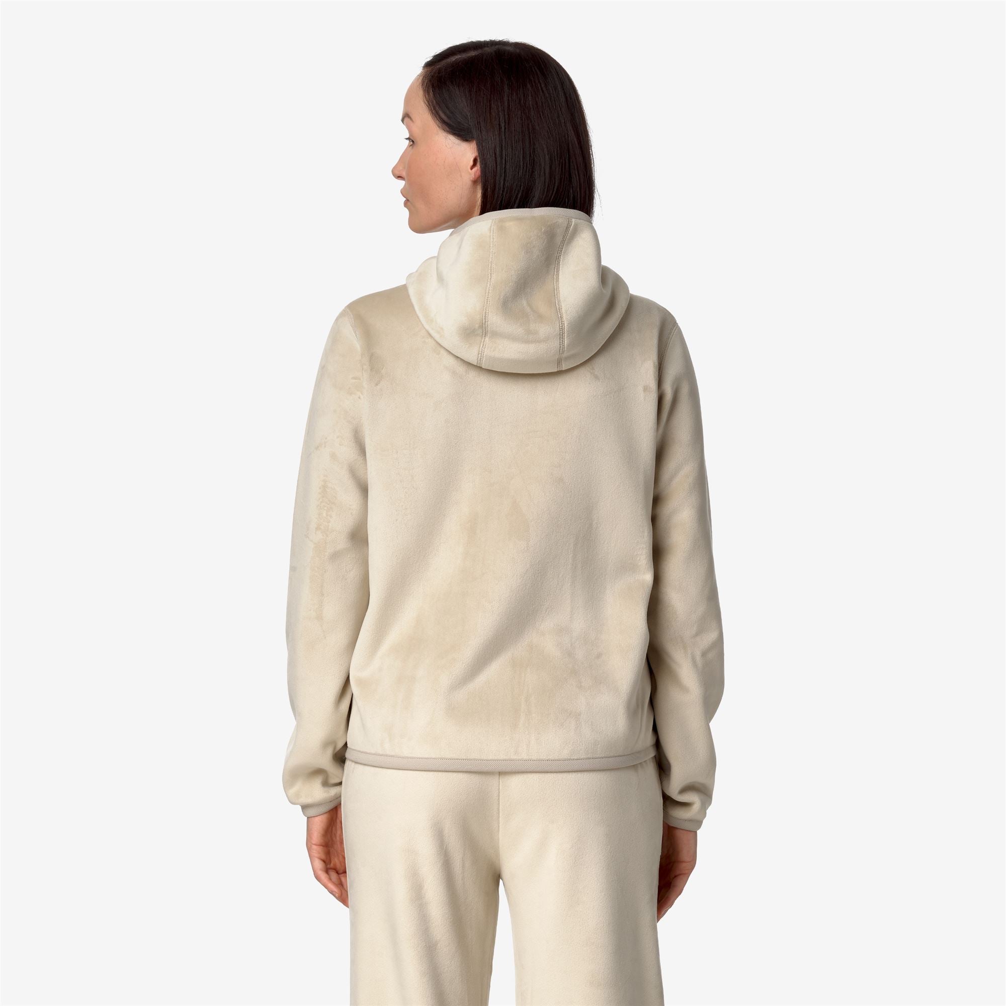 Fleece Woman LILY VELOUR POLAR REVERSIBLE Jacket BEIGE GREY-BEIGE GREY