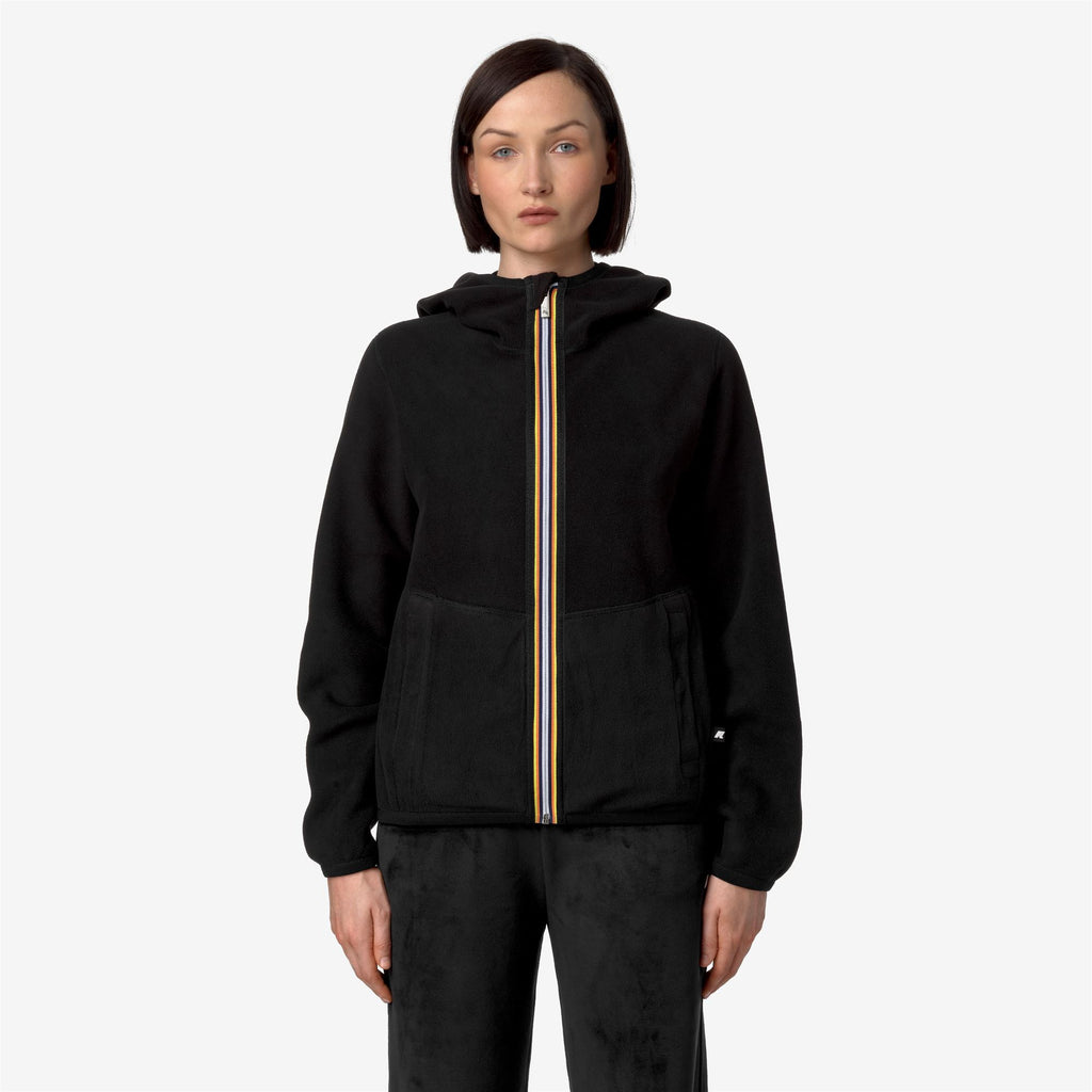 Fleece_WOMAN_LILY VELOUR POLAR DOUBLE_Jacket_Black P-Black P - Commercial 7