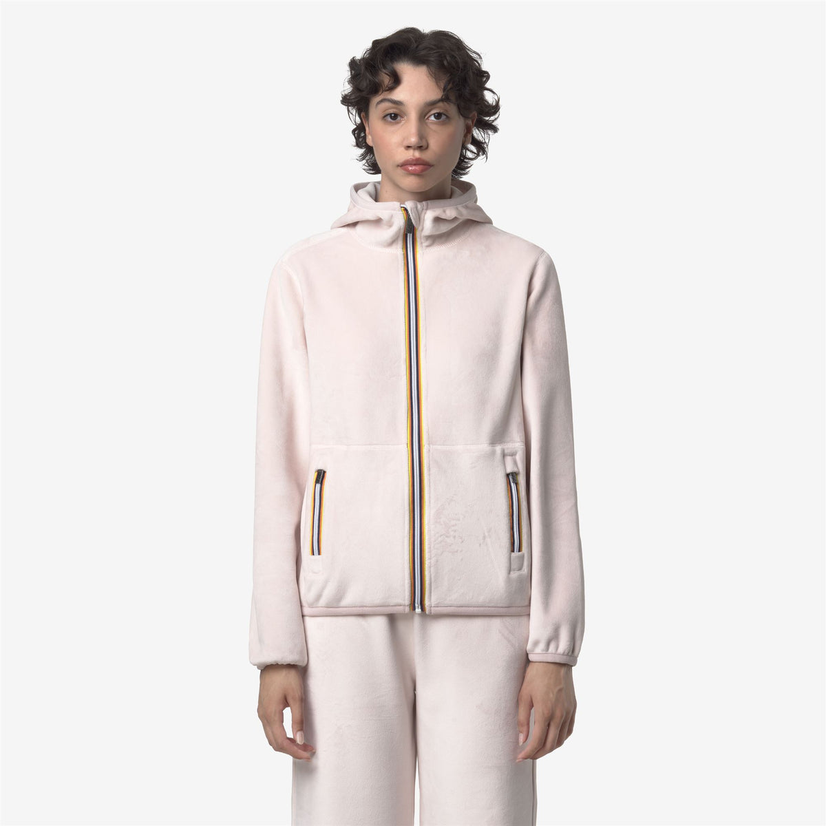 Fleece_WOMAN_LILY VELOUR POLAR DOUBLE_Jacket_Rose Hushed - Rose Hushed - Rose Hushed - Commercial 4