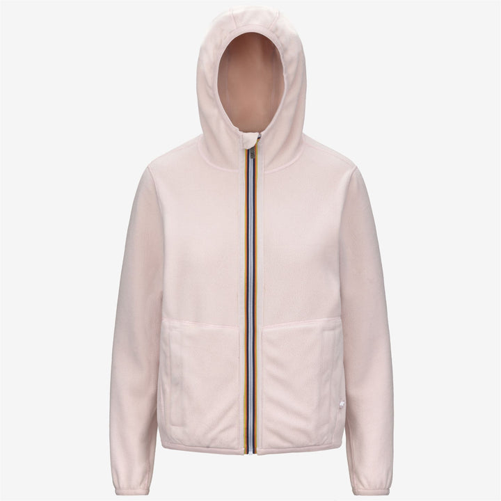 Chaqueta polar reversible gris para mujer con capucha y bolsillos 2