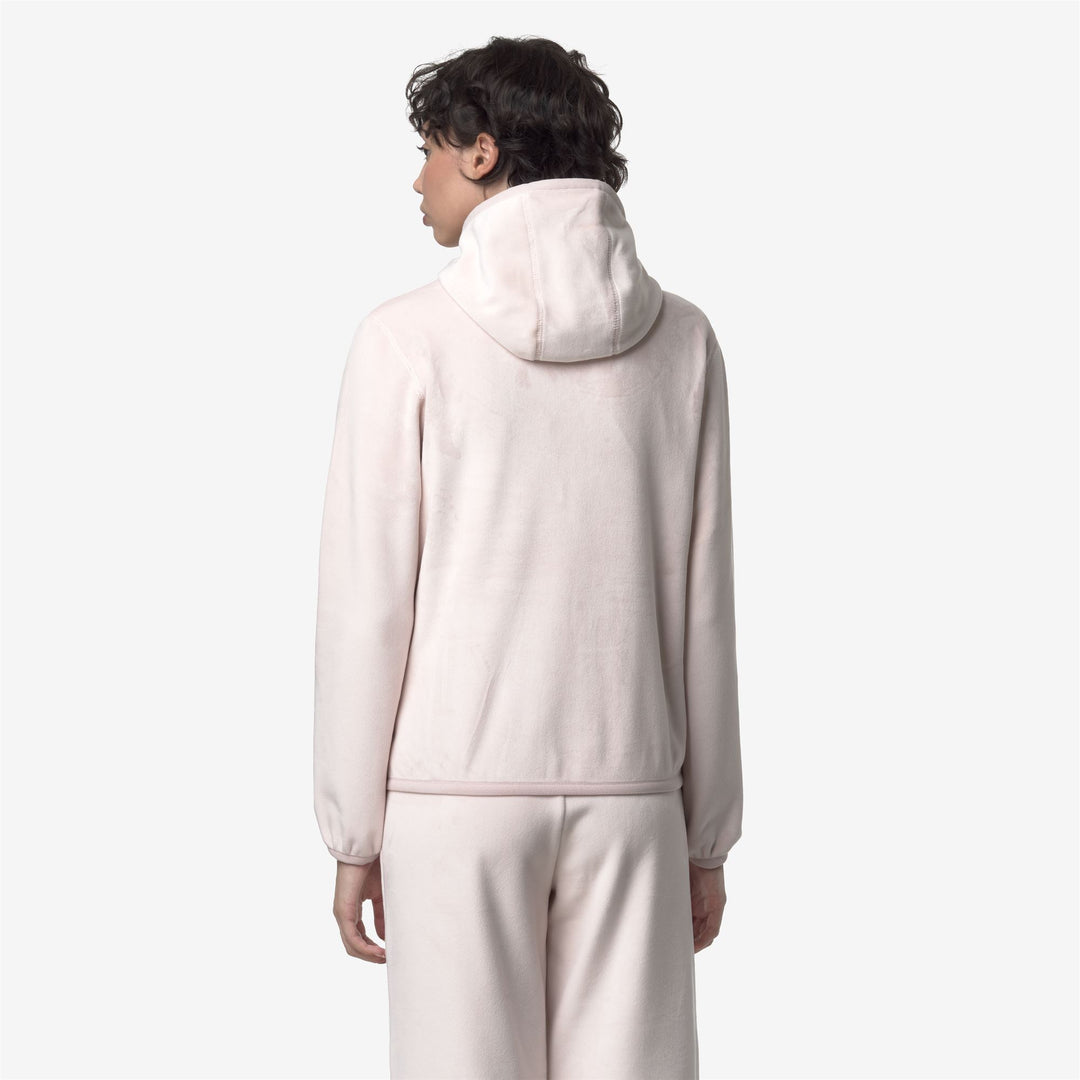 Chaqueta polar reversible gris para mujer con capucha y bolsillos main