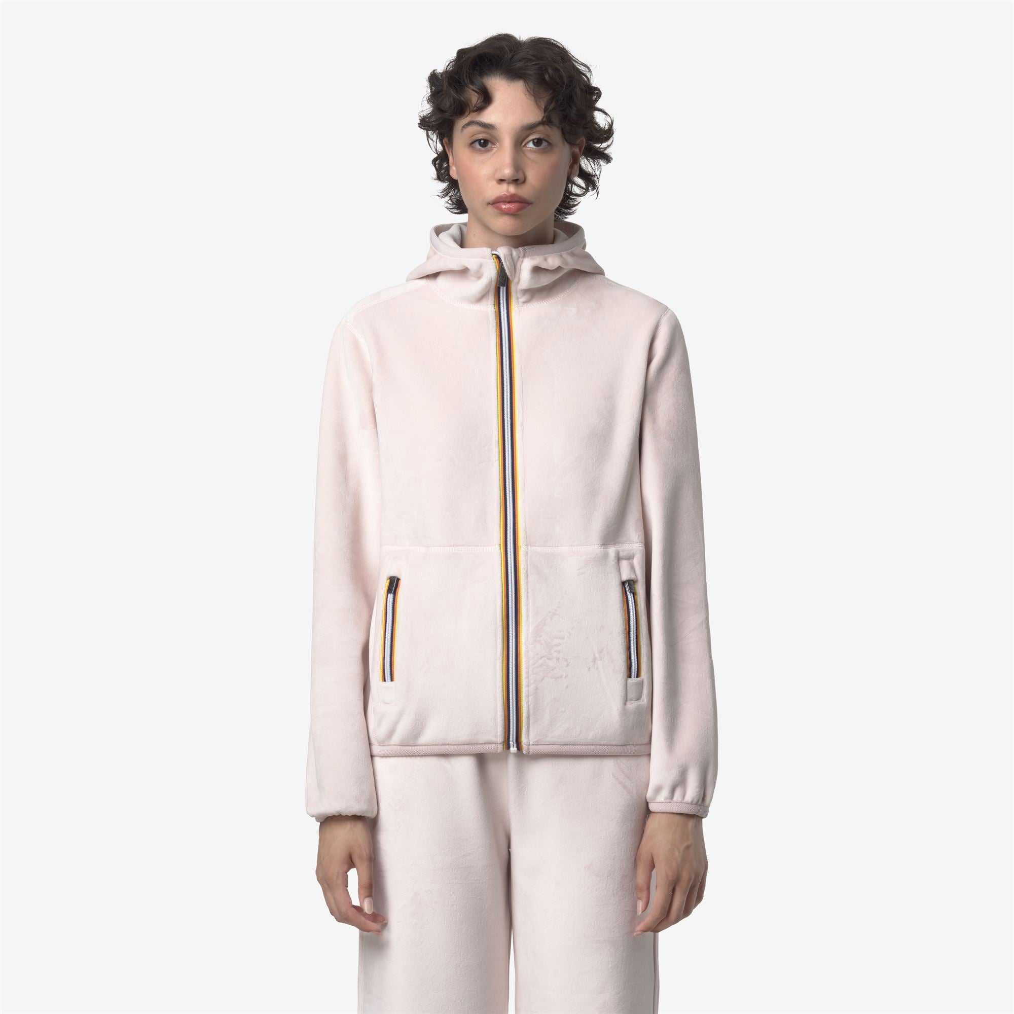 Fleece_WOMAN_LILY VELOUR POLAR DOUBLE_Jacket_Rose Hushed - Rose Hushed - Rose Hushed - Commercial 3