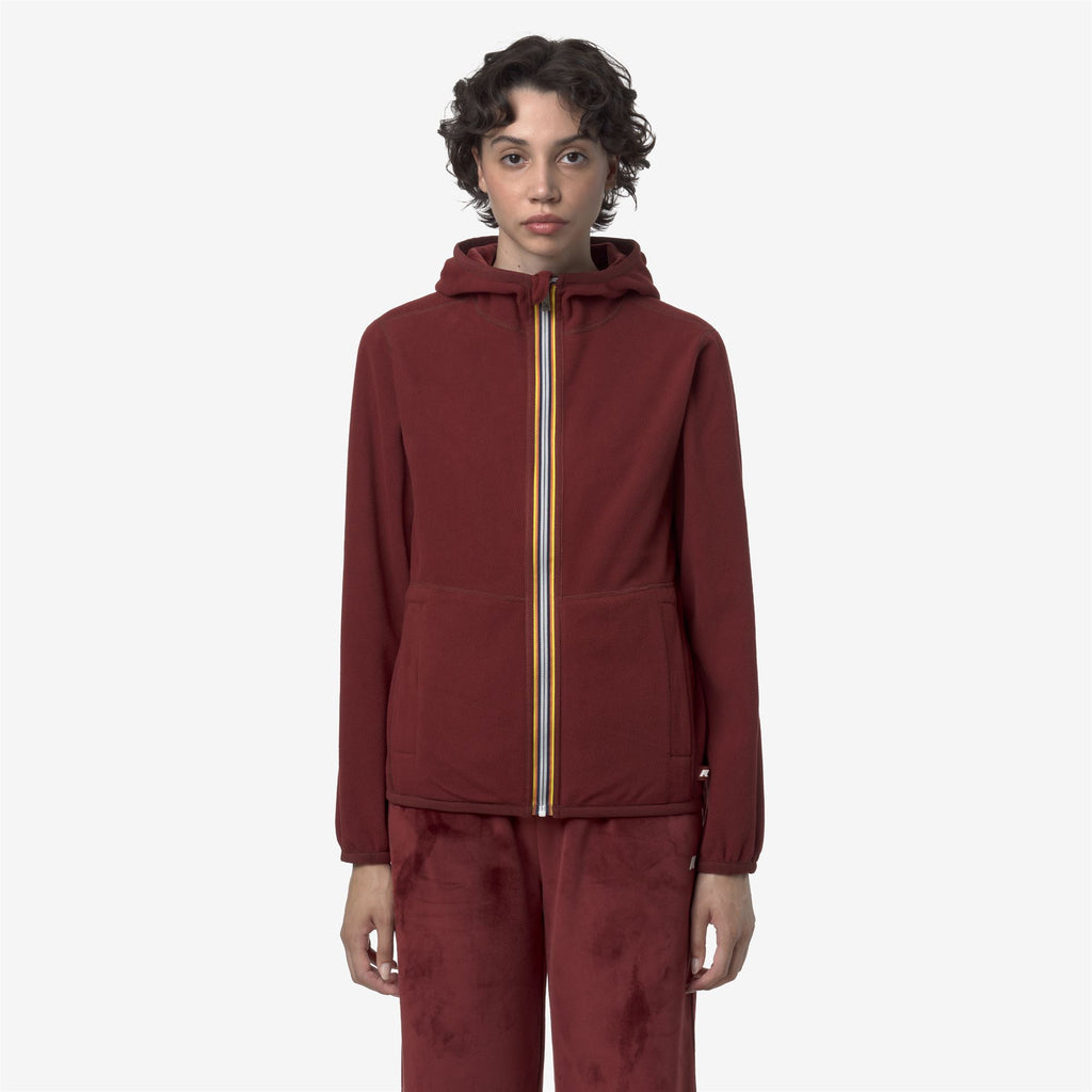 Fleece_WOMAN_LILY VELOUR POLAR DOUBLE_Jacket_Red Syrah Combo - Red Syrah - Commercial 7