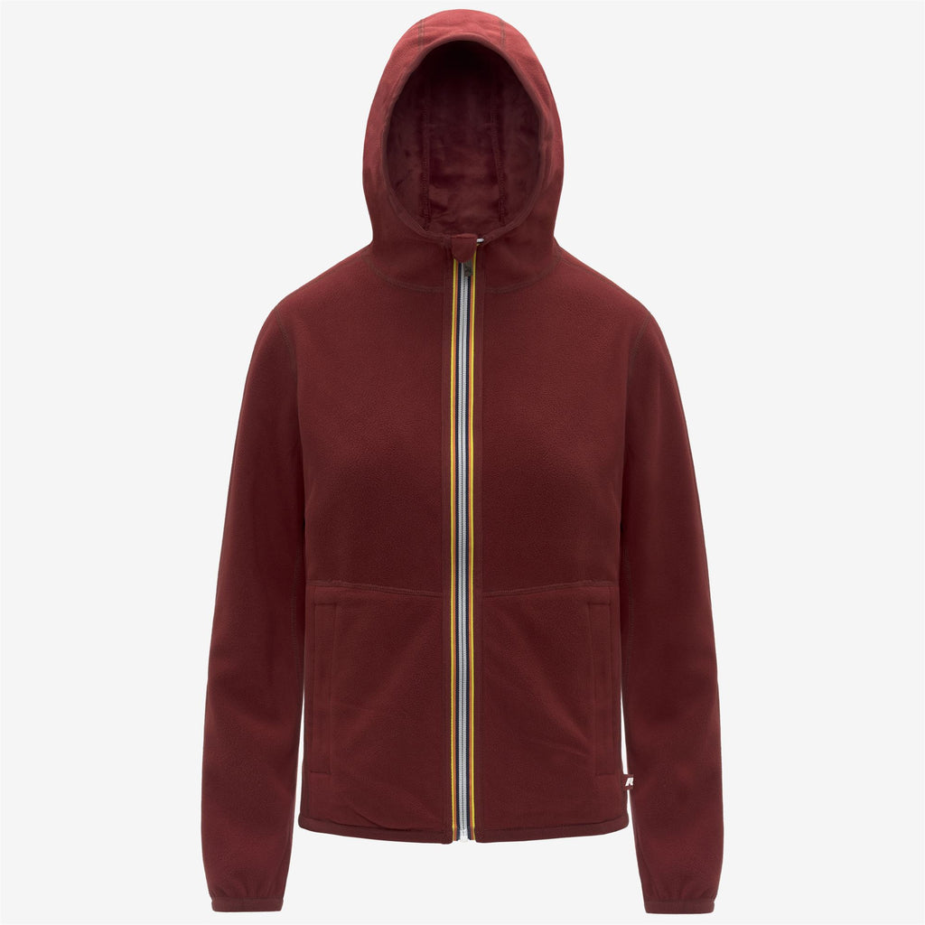 Fleece_WOMAN_LILY VELOUR POLAR DOUBLE_Jacket_Red Syrah Combo - Red Syrah - Commercial 2