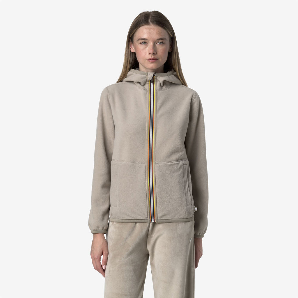 Fleece_WOMAN_LILY VELOUR POLAR DOUBLE_Jacket_Beige Cashmere-Beige Cashmere - Commercial 7