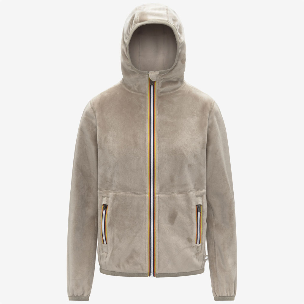 Fleece_WOMAN_LILY VELOUR POLAR DOUBLE_Jacket_Beige Cashmere-Beige Cashmere - Commercial 1